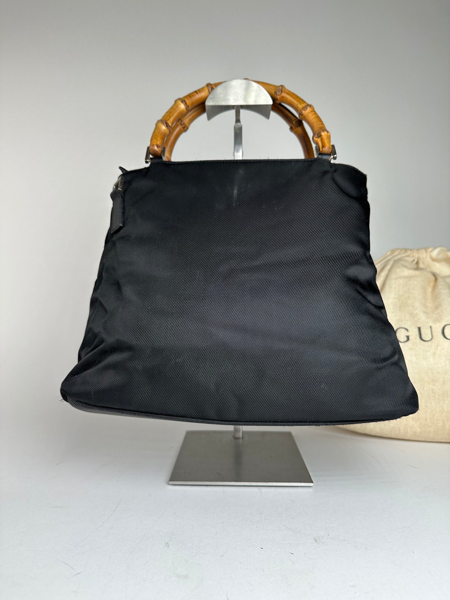 Vintage Gucci Bamboo Handbag Black