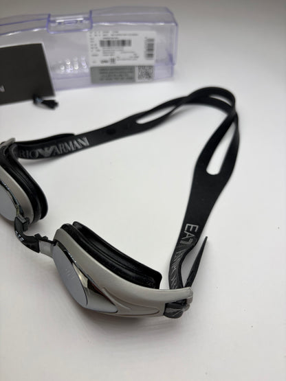 Vintage Giorgio Armani EA7 Swimming Goggles c. 2020s Grey Black