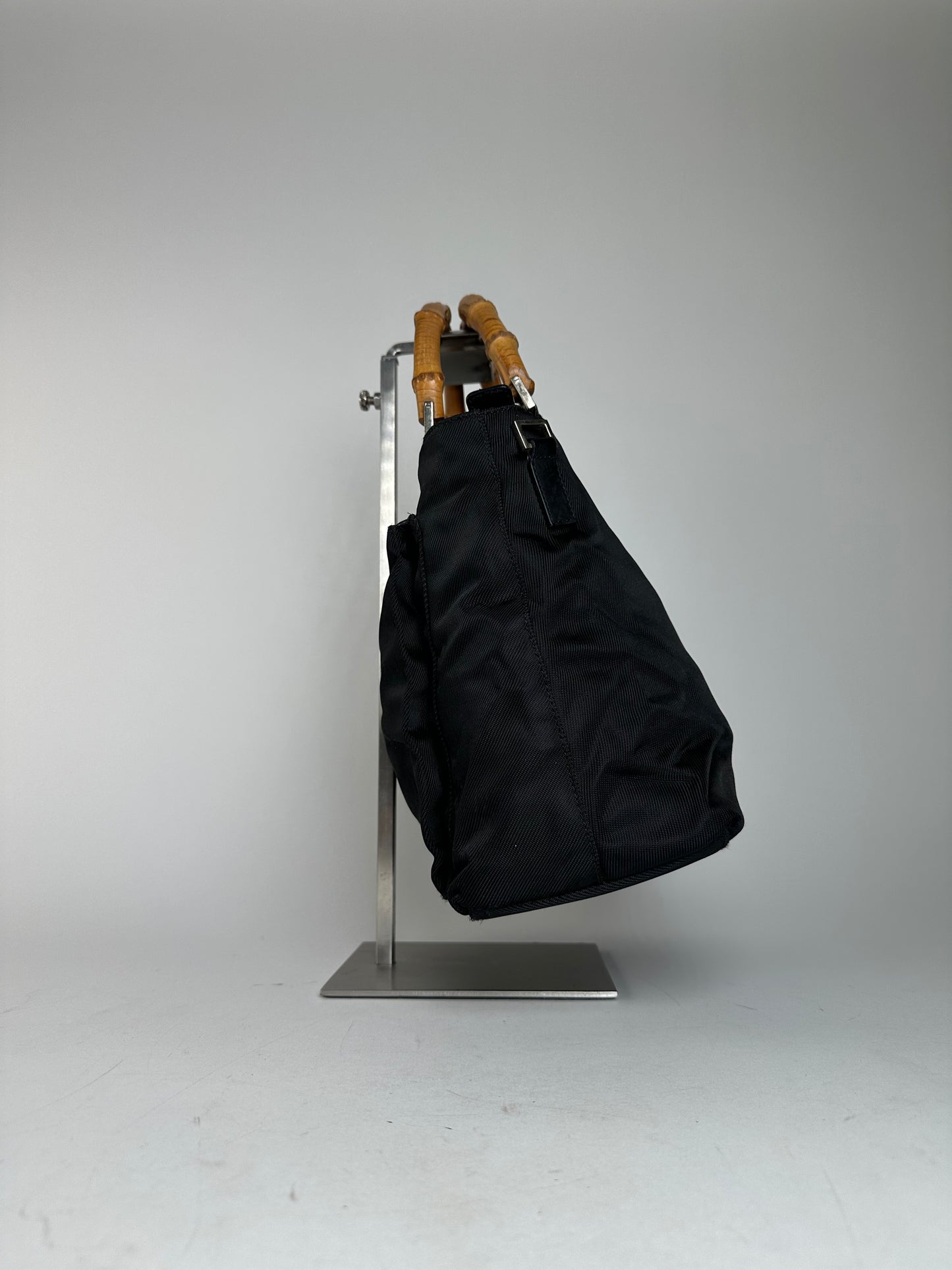Vintage Gucci Bamboo Handbag Black