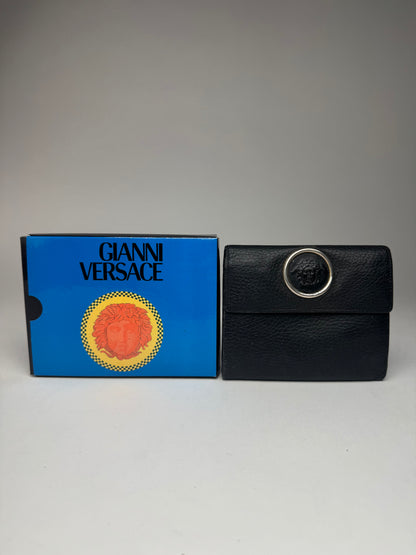 Vintage Gianni Versace Leather Wallet black