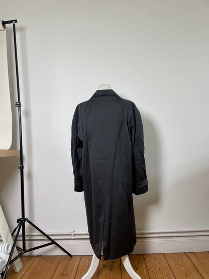 Vintage Yves Saint Laurent Men's Wool Blend Overcoat Dark Grey M