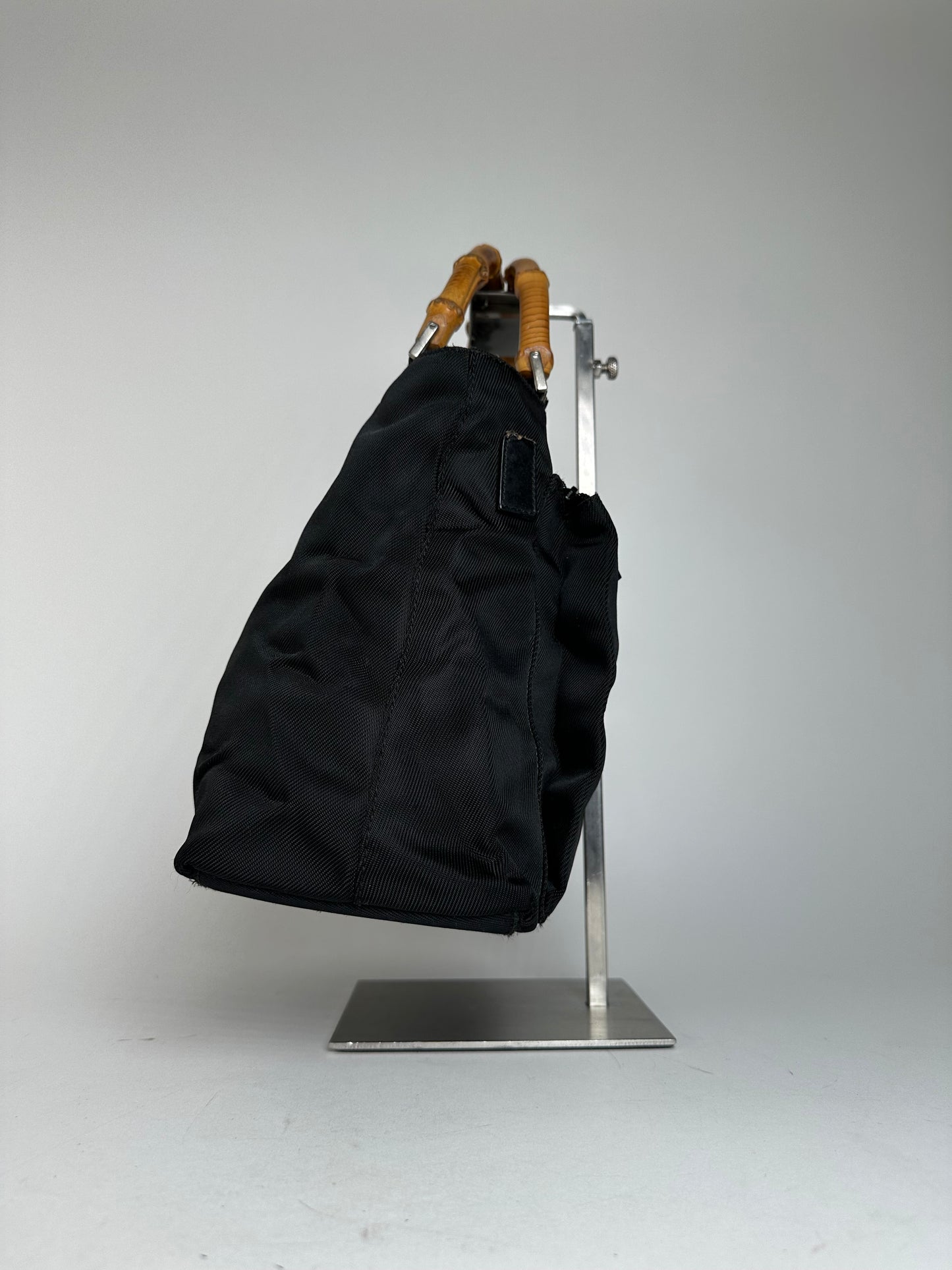 Vintage Gucci Bamboo Handbag Black