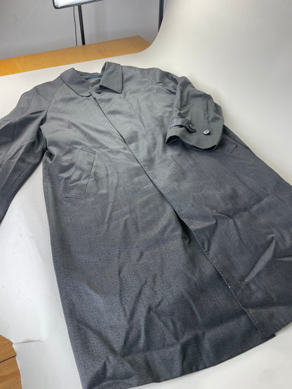 Vintage Yves Saint Laurent Men's Wool Blend Overcoat Dark Grey M