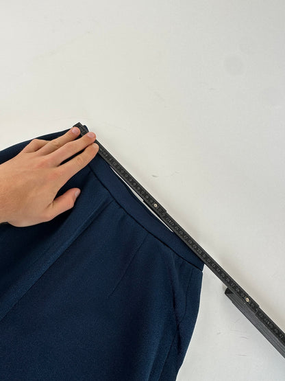 Vintage Yves Saint Laurent Navy Wool Maxi Skirt