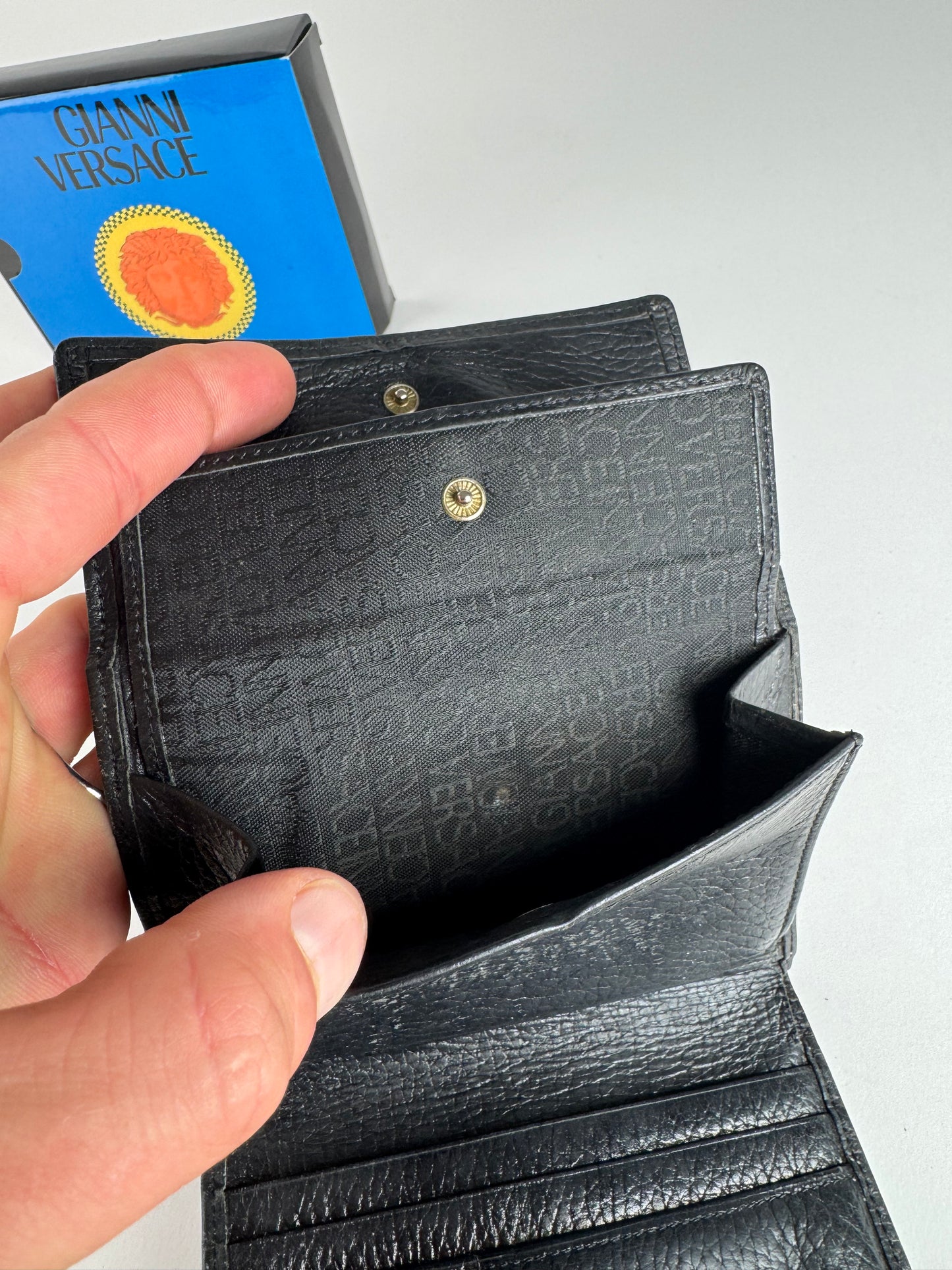 Vintage Gianni Versace Leather Wallet black