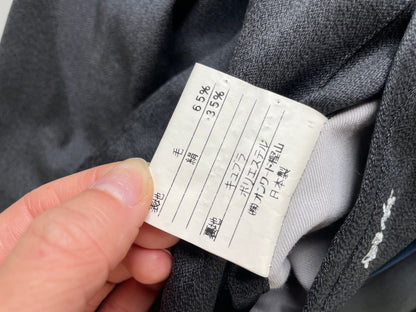 Vintage Yves Saint Laurent Men's Wool Blend Overcoat Dark Grey M