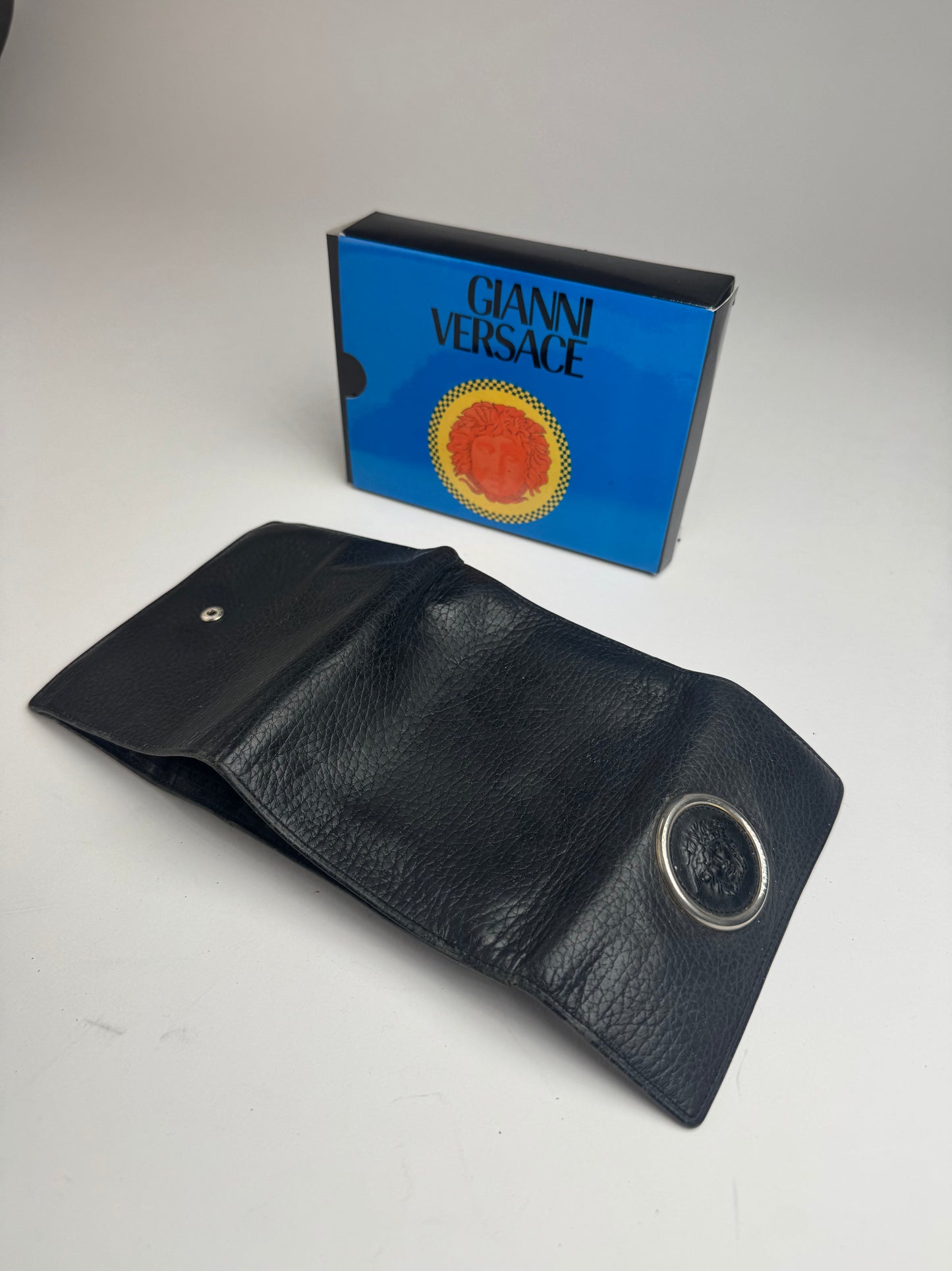 Vintage Gianni Versace Leather Wallet black