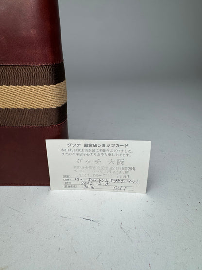 Vintage Gucci Leather Organizer Red Brown