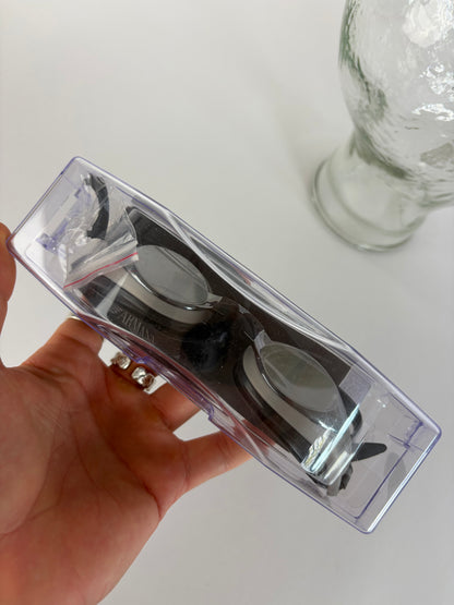 Vintage Giorgio Armani EA7 Swimming Goggles c. 2020s Grey Black