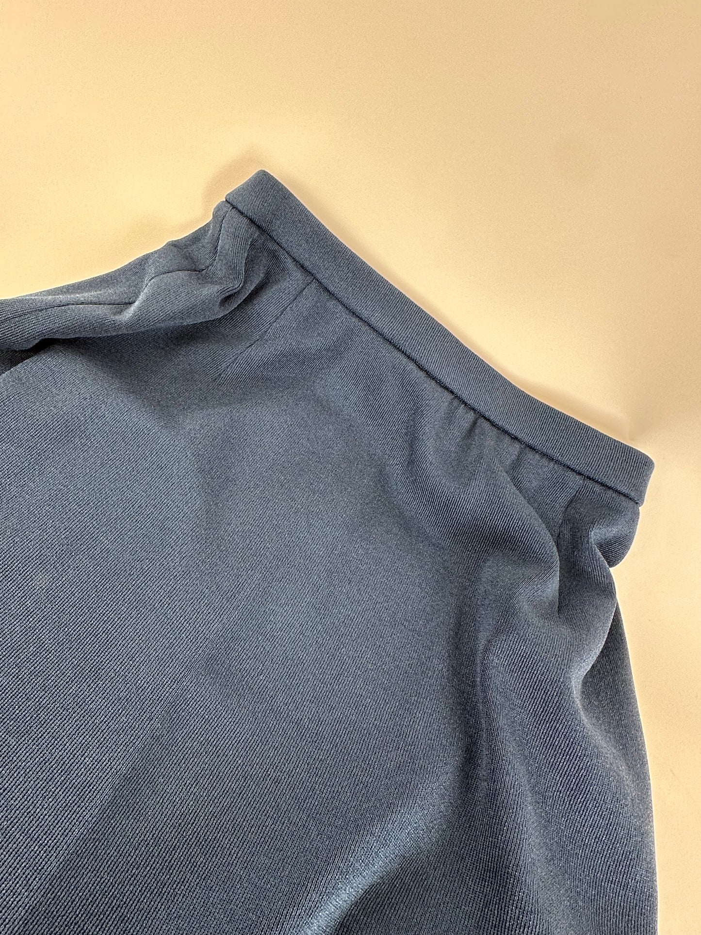 Vintage Yves Saint Laurent Navy Wool Maxi Skirt