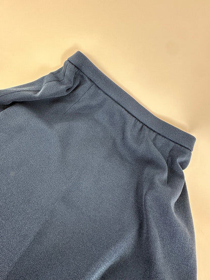 Vintage Yves Saint Laurent Navy Wool Maxi Skirt