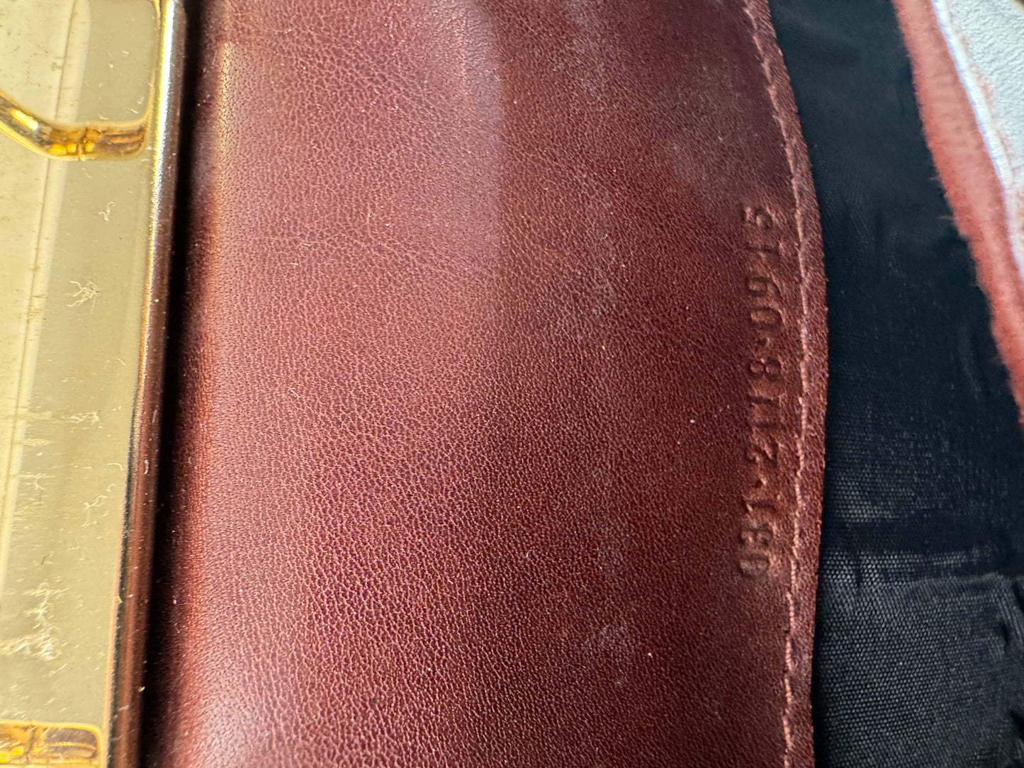 Vintage Gucci Leather Organizer Red Brown