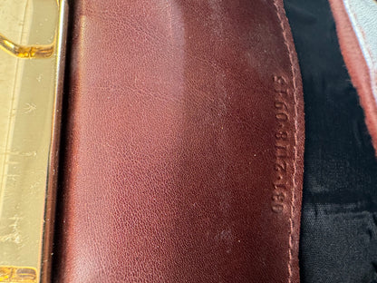 Vintage Gucci Leather Organizer Red Brown