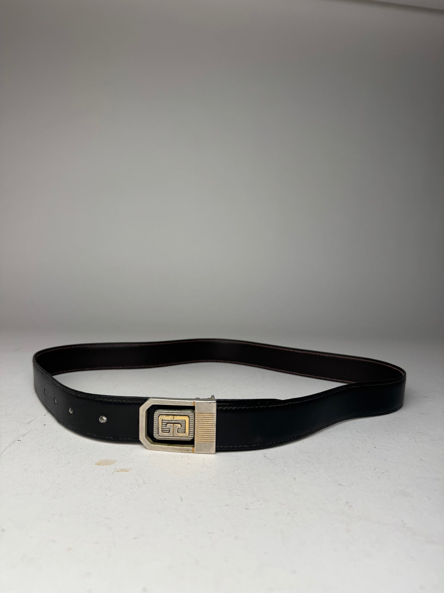 Vintage Givenchy Leather Belt black