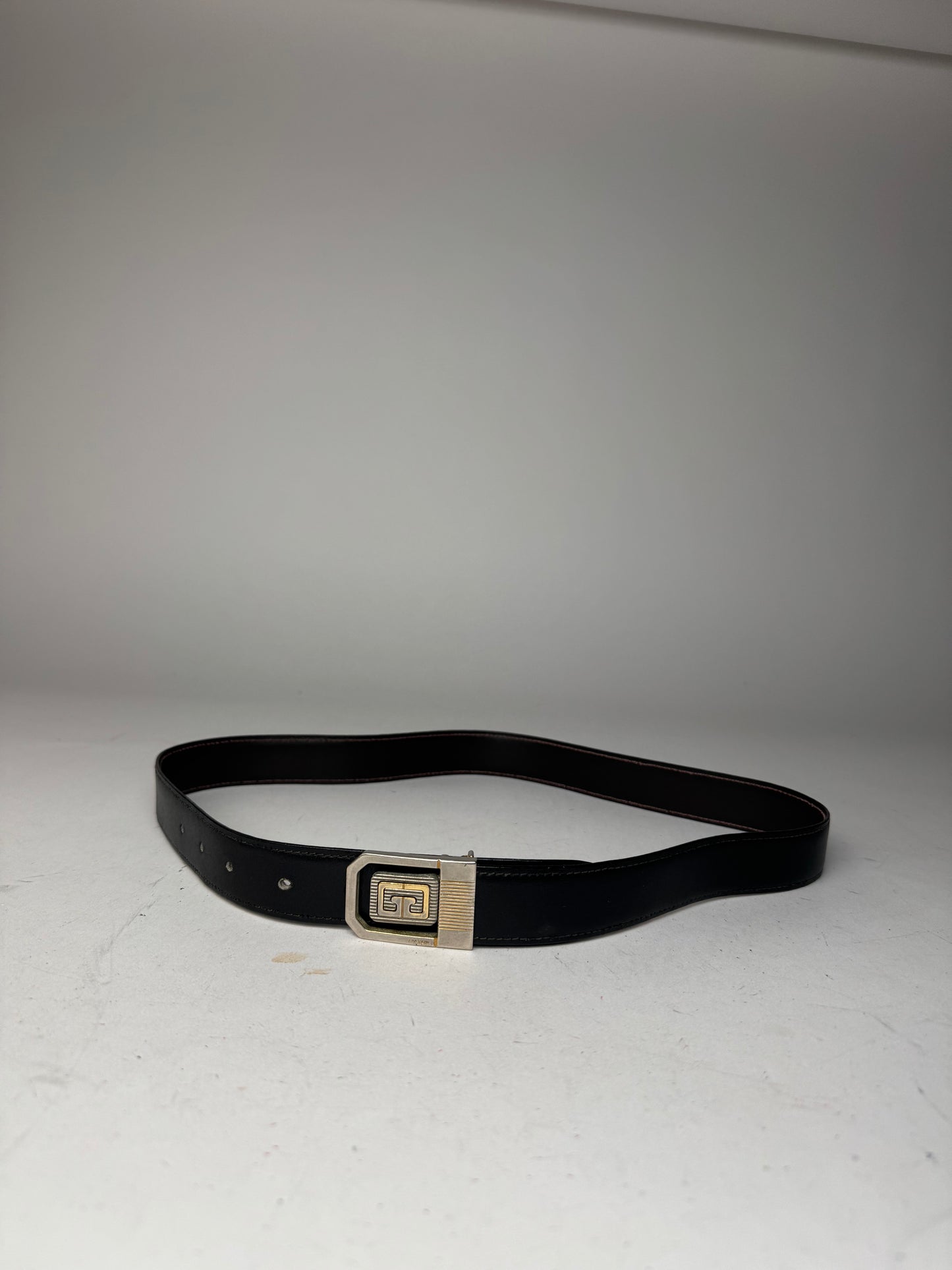 Vintage Givenchy Leather Belt black