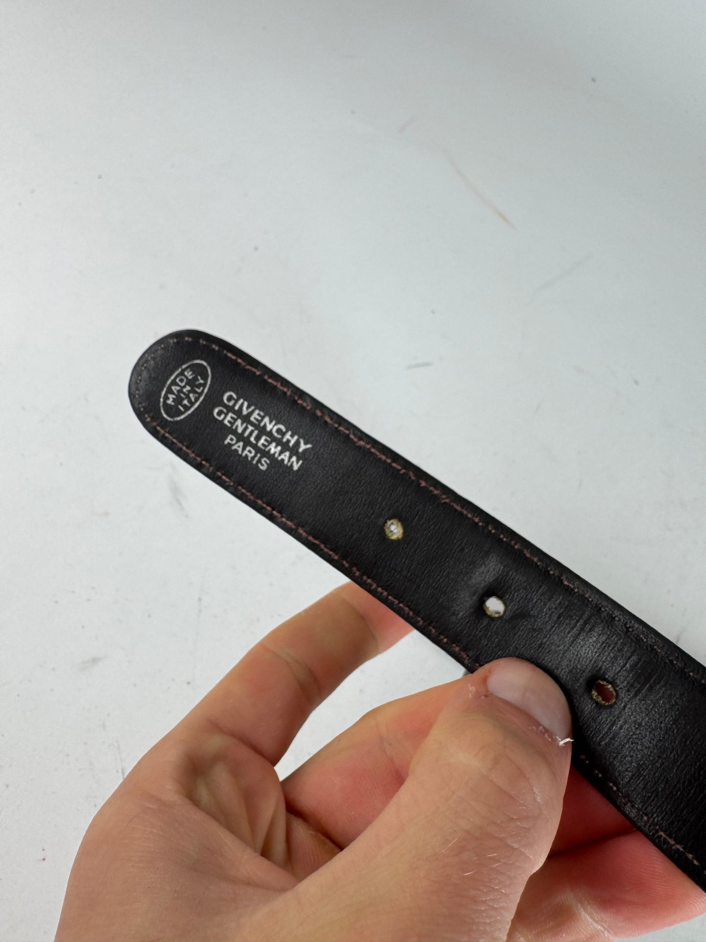 Vintage Givenchy Leather Belt black