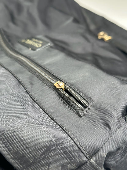 Vintage Chanel Canvas Monogram shopper black