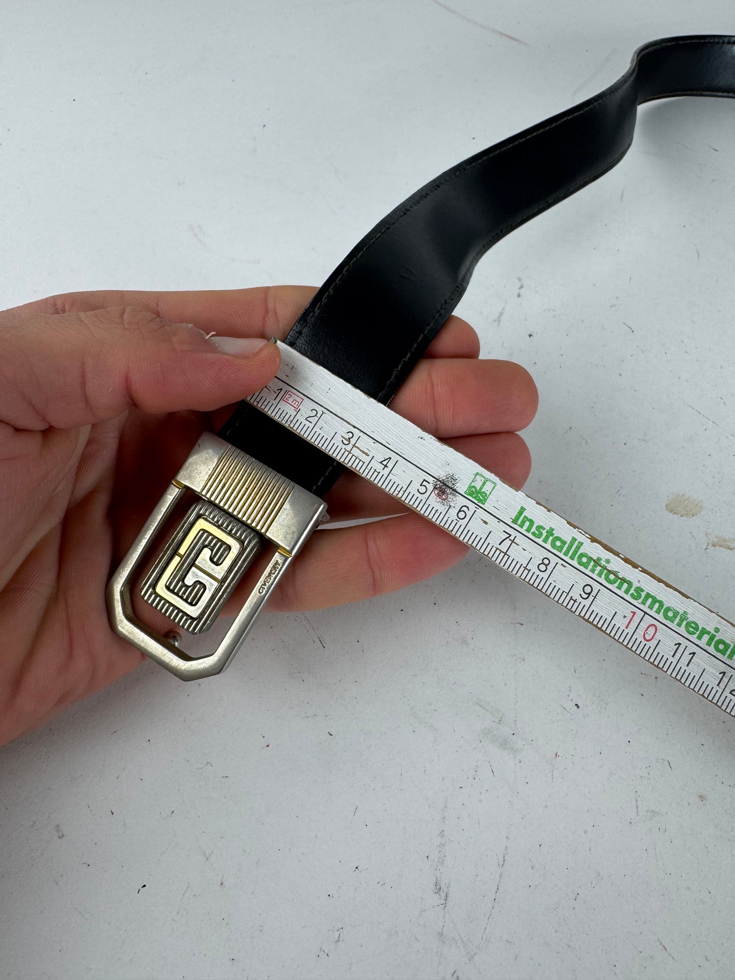 Vintage Givenchy Leather Belt black