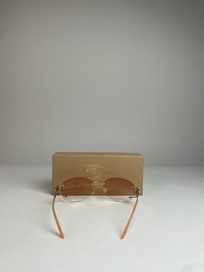 Vintage Celine Paris Rimless Sunglasses Pink