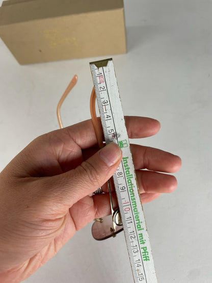 Vintage Celine Paris Rimless Sunglasses Pink