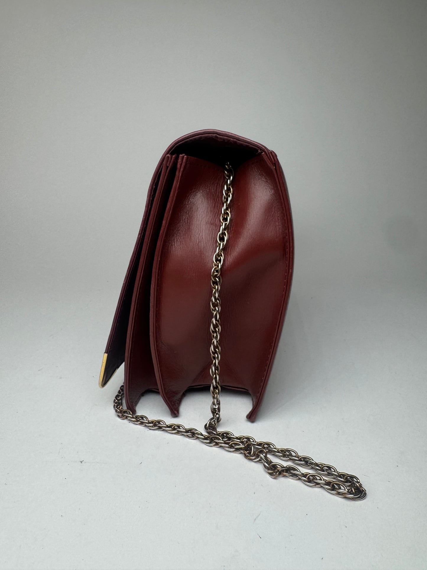 Vintage Cartier Leather Bag Burgundy