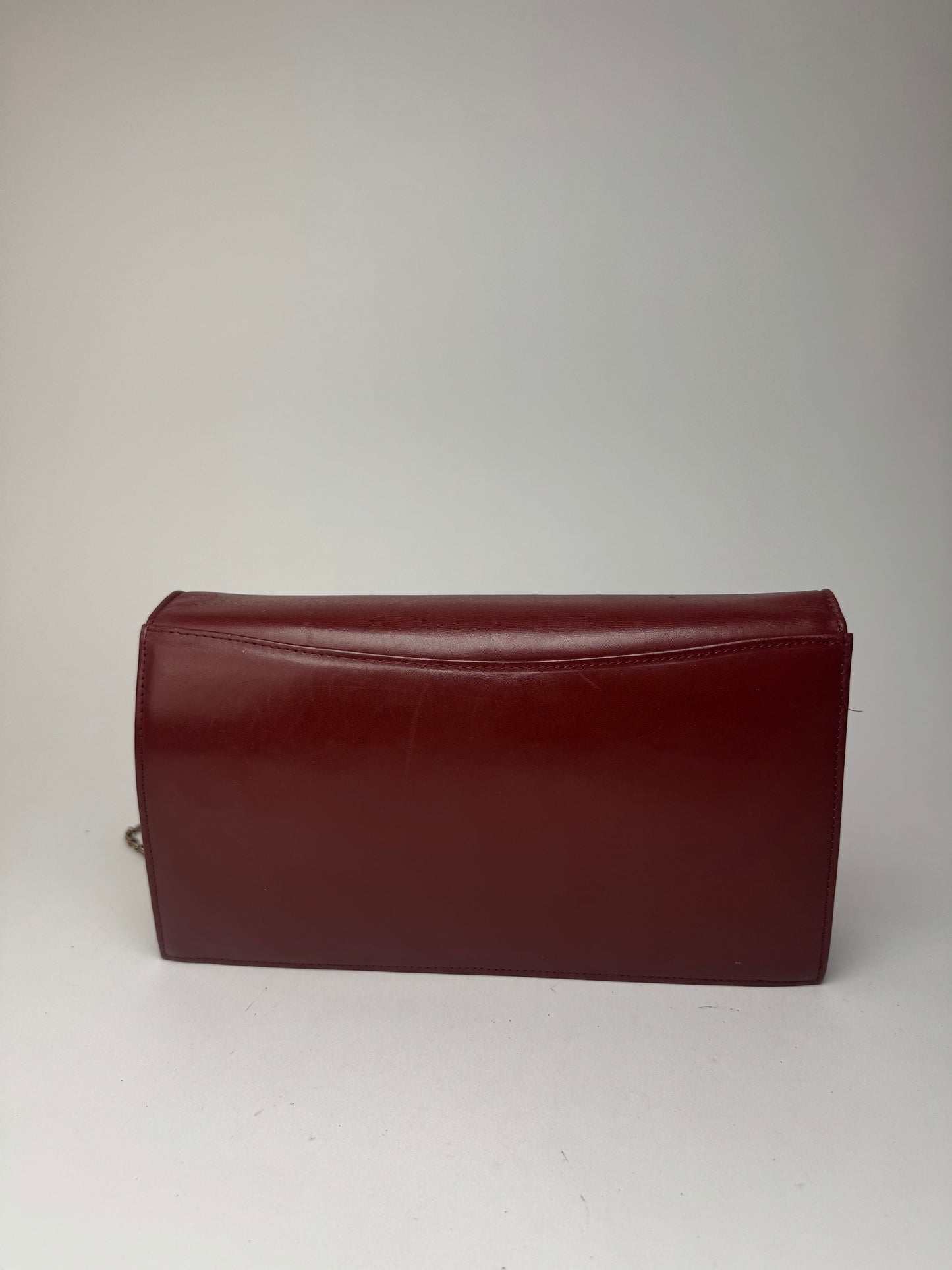 Vintage Cartier Leather Bag Burgundy