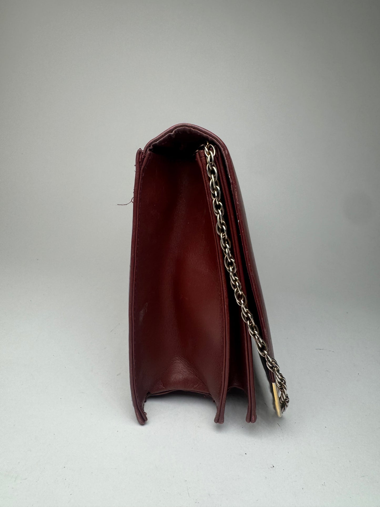 Vintage Cartier Leather Bag Burgundy