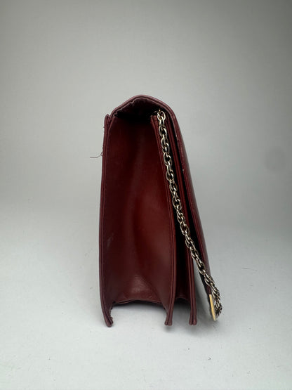 Vintage Cartier Leather Bag Burgundy