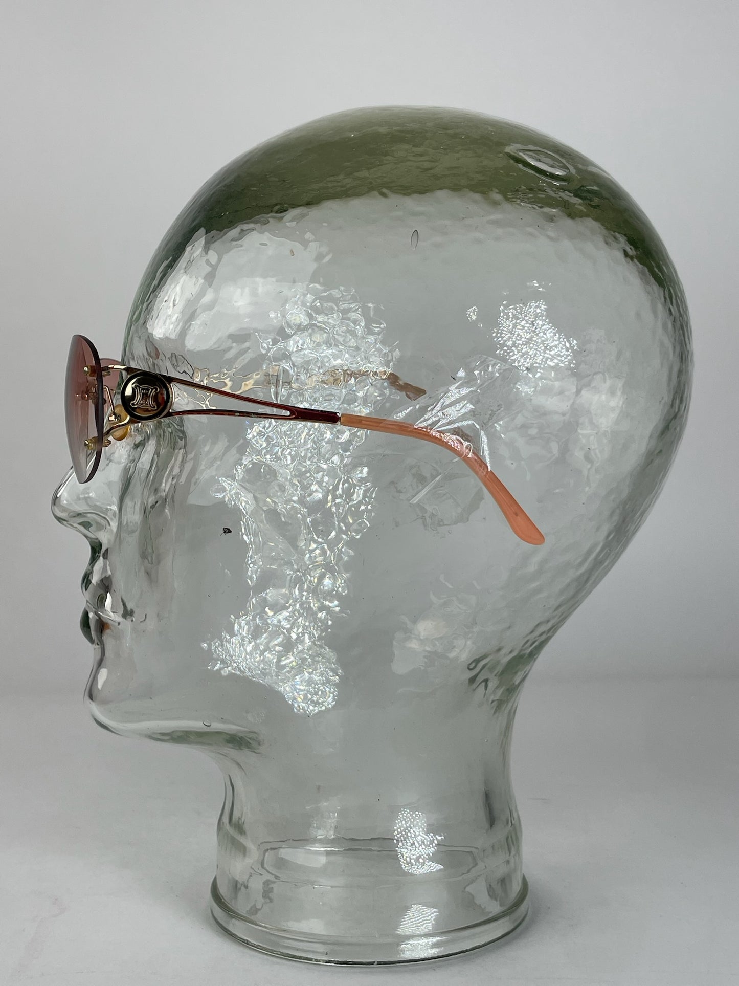 Vintage Celine Paris Rimless Sunglasses Pink