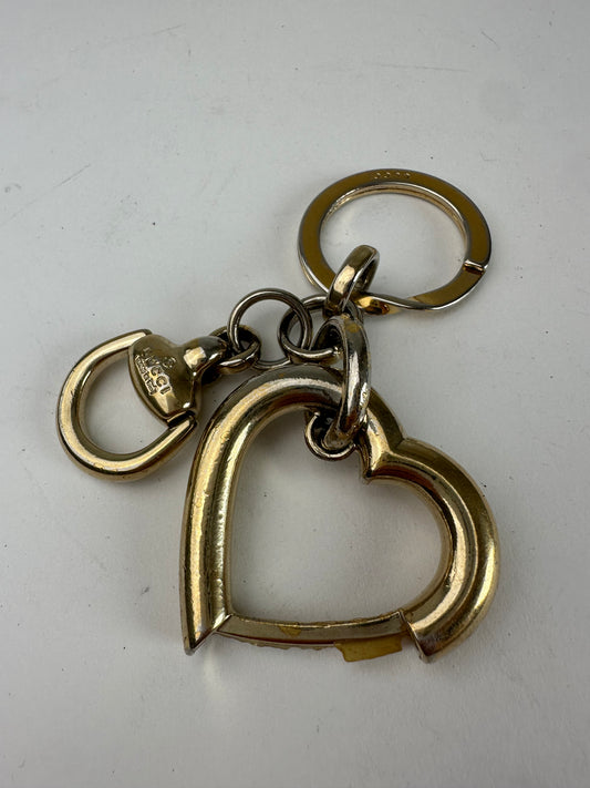 Vintage Gucci Gold-Tone Heart Bag Charm