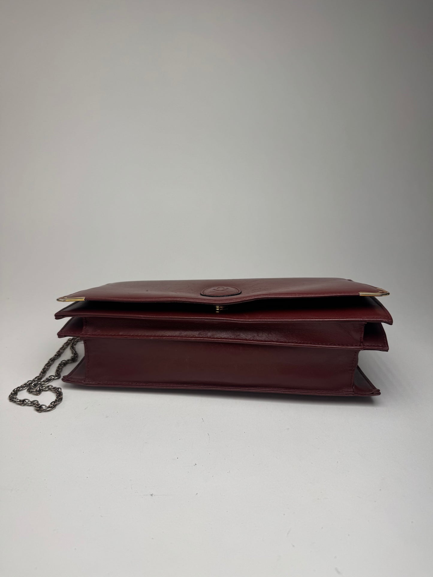 Vintage Cartier Leather Bag Burgundy