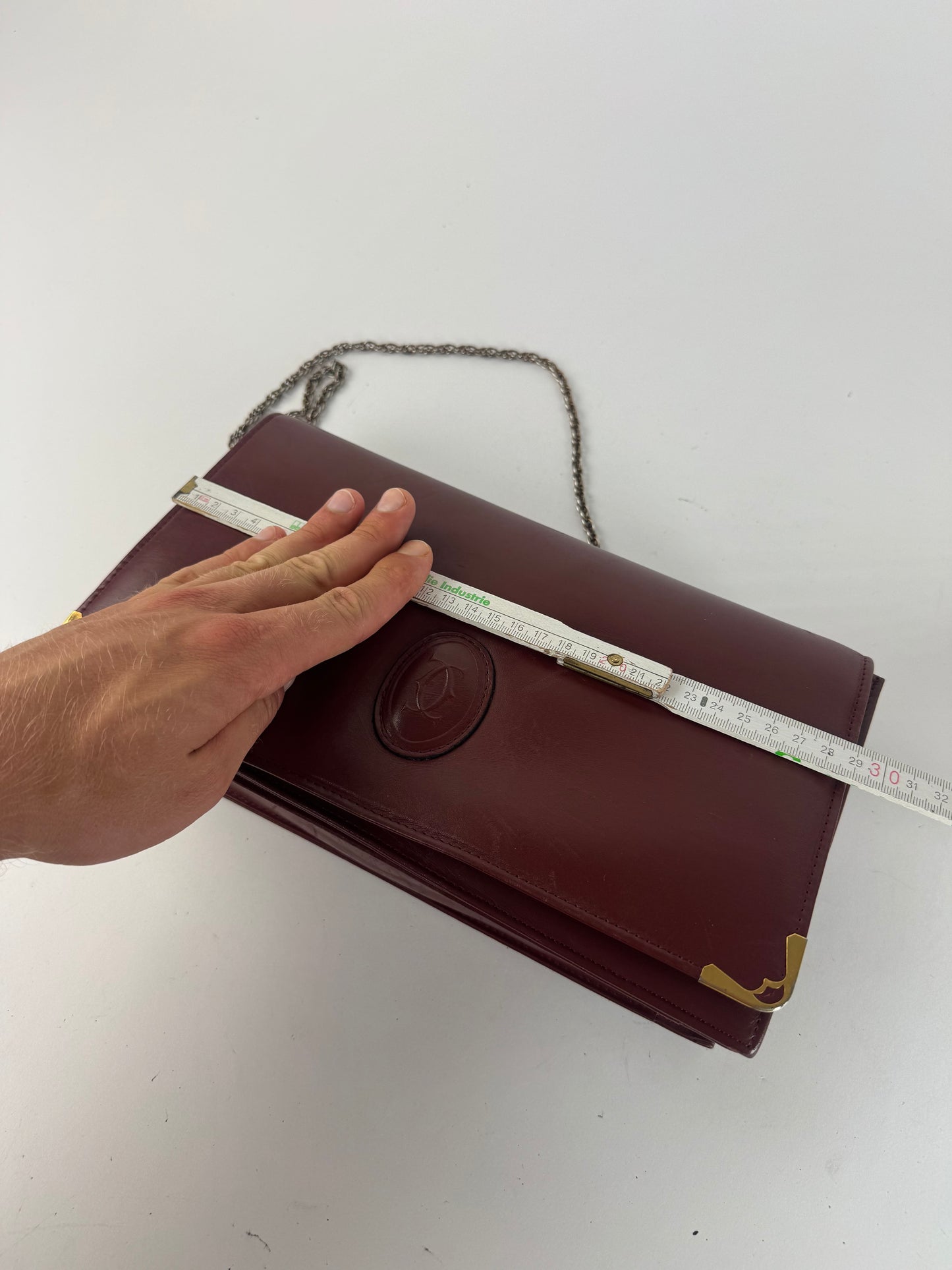 Vintage Cartier Leather Bag Burgundy