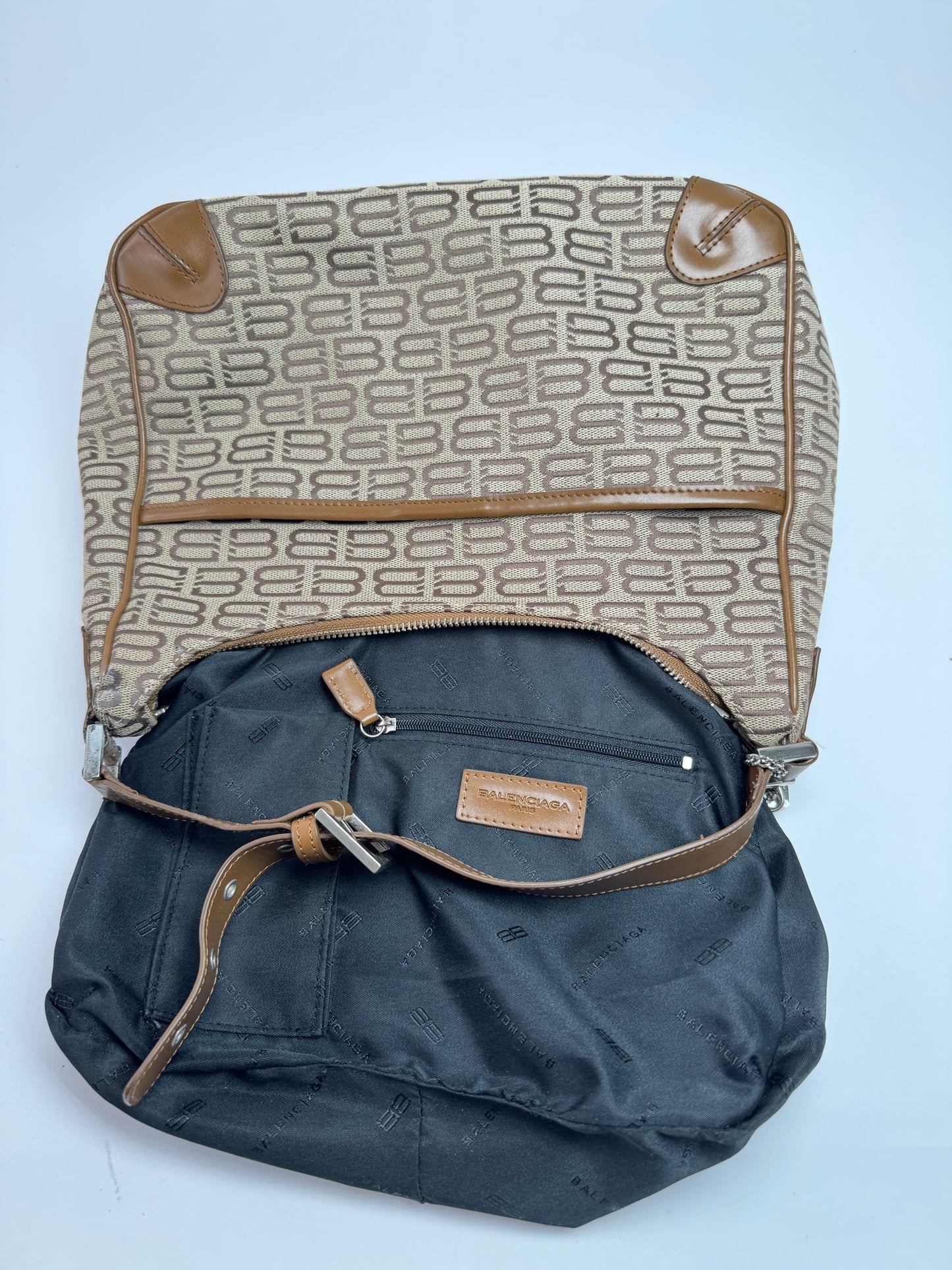 Sac Balenciaga Monogram Vintage beige marron