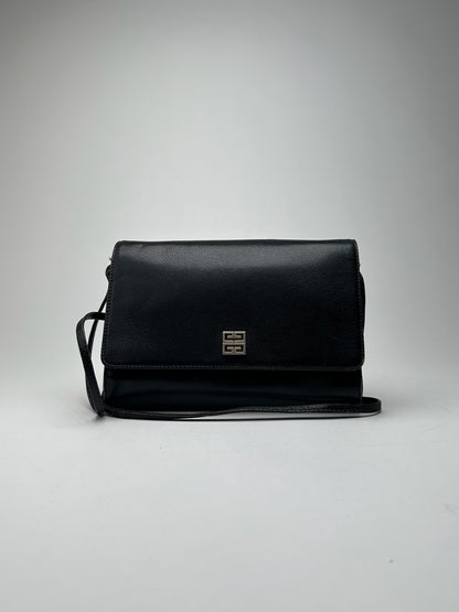 Sac vintage en cuir Givenchy 4G noir