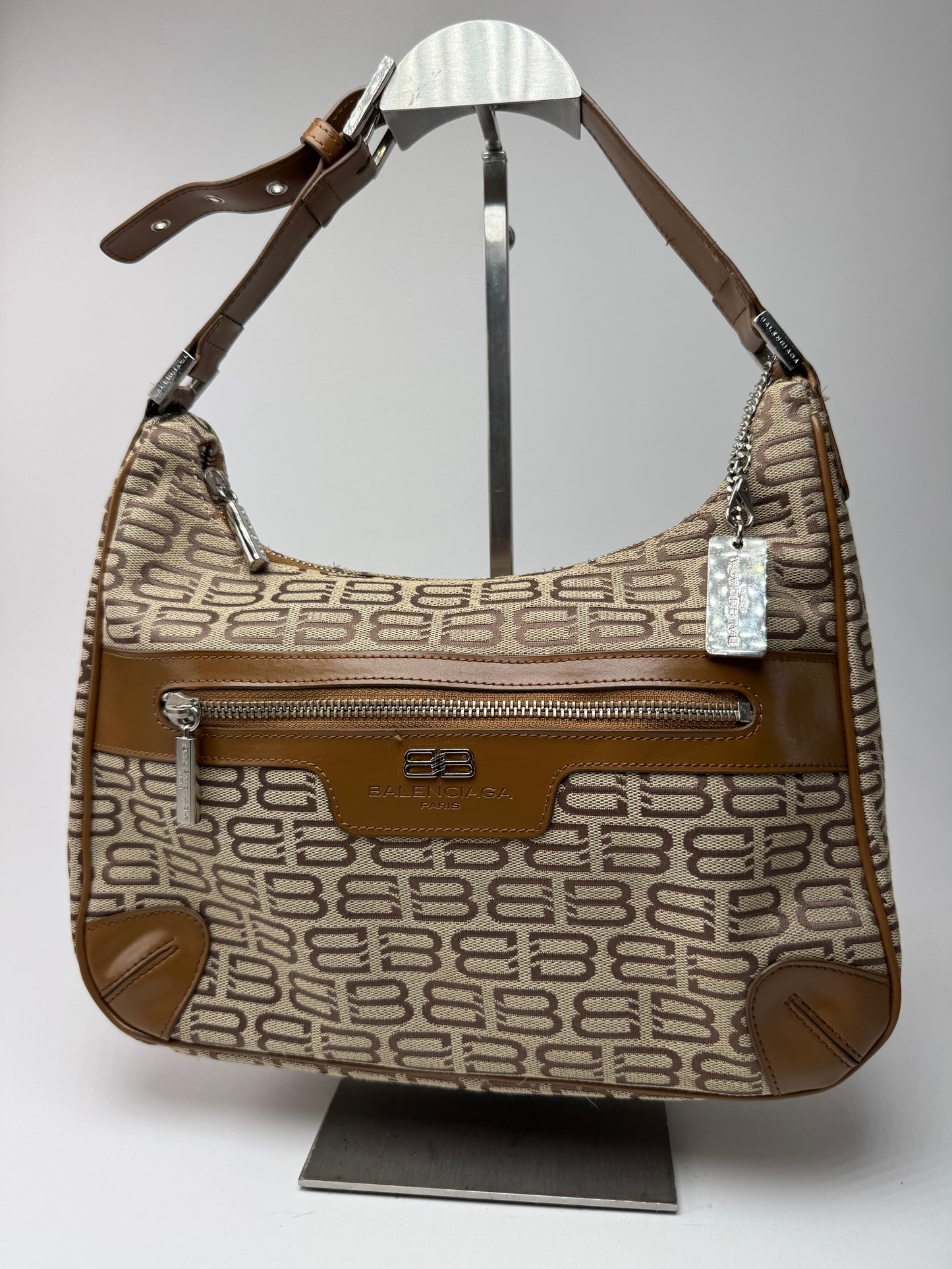 Sac Balenciaga Monogram Vintage beige marron