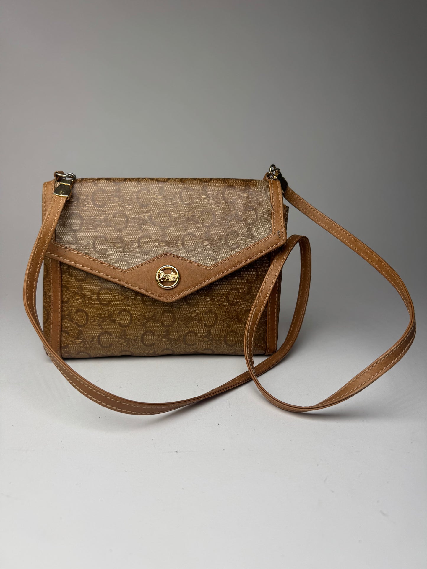 Sac vintage en cuir Celine Paris marron