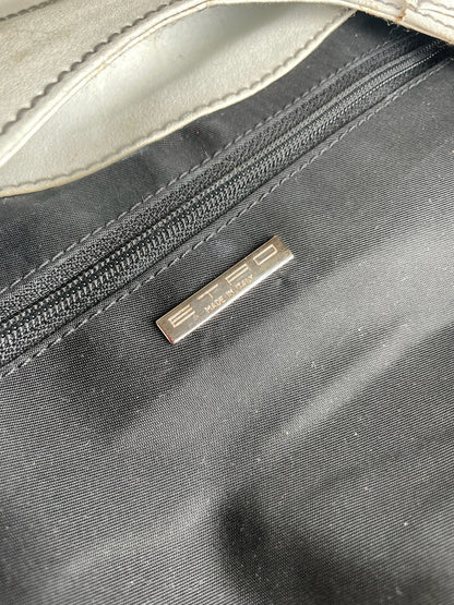 Vintage Etro Leather Handbah White