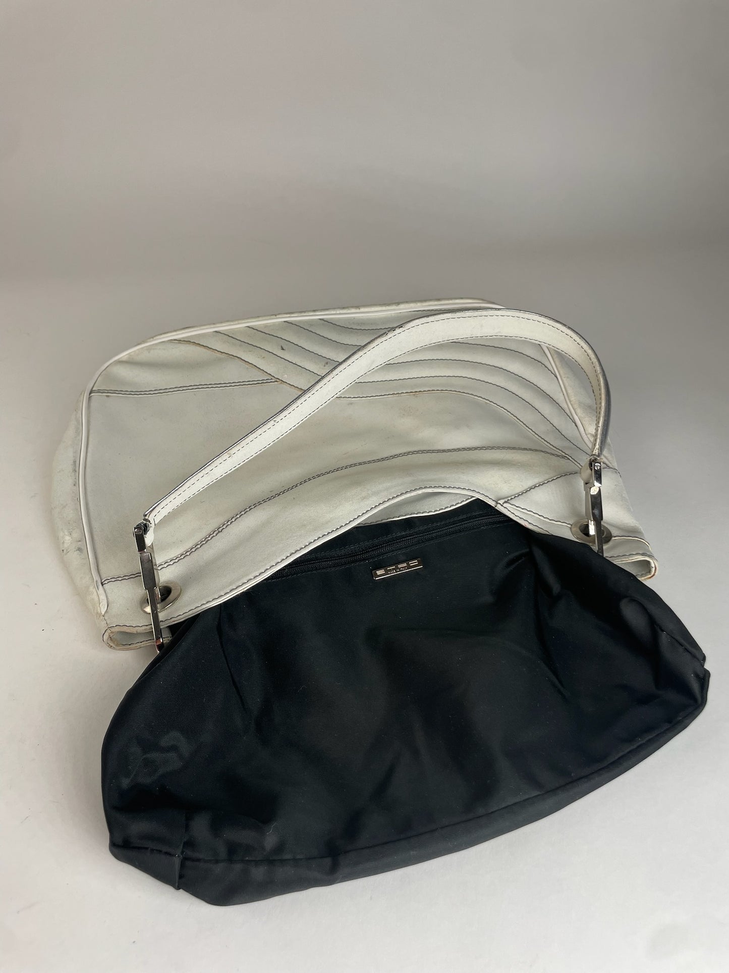 Vintage Etro Leather Handbah White