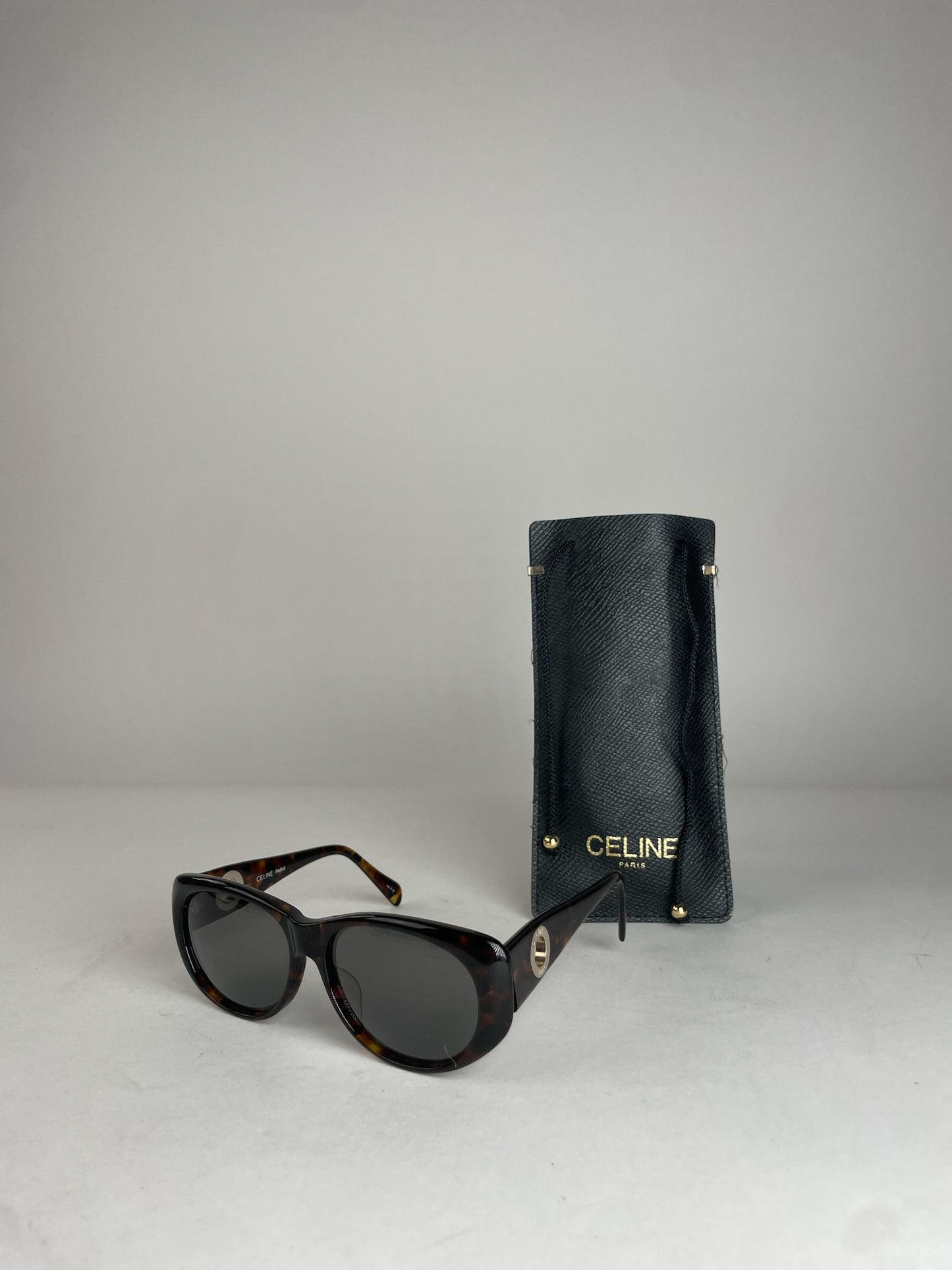 Vintage Celine Paris Ring Sunglasses Brown