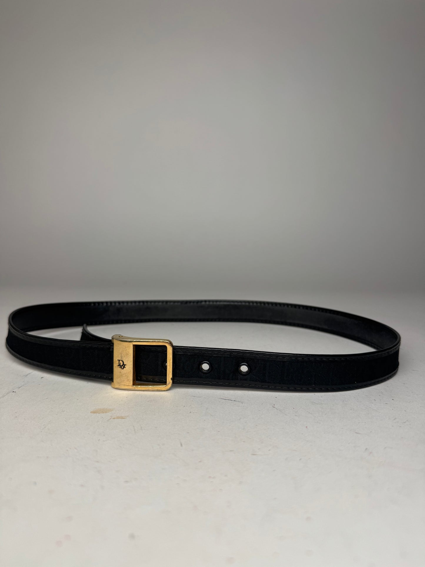 Vintage Dior Monogram Belt Black 