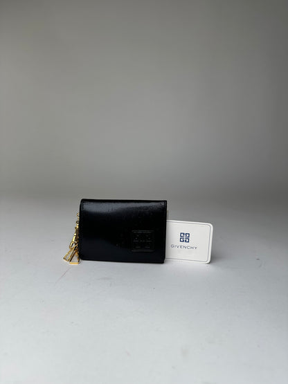 Vintage Givenchy 4G Logo Leather Key Holder Black