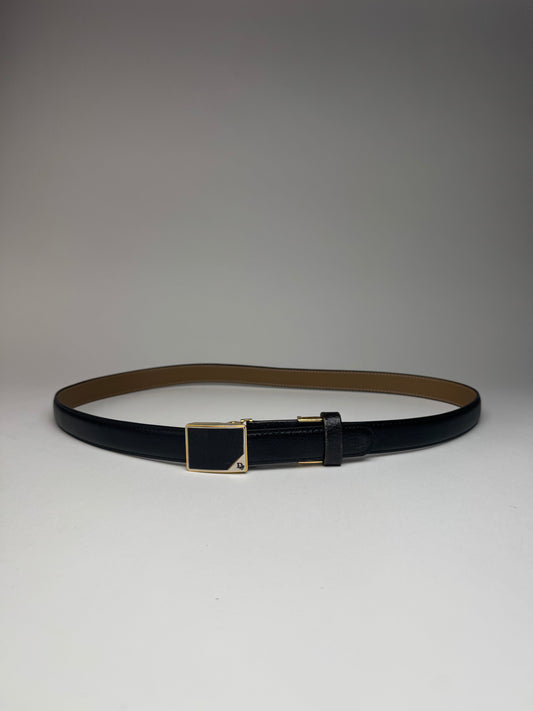 Vintage Dior Leather Belt black snake emblossed