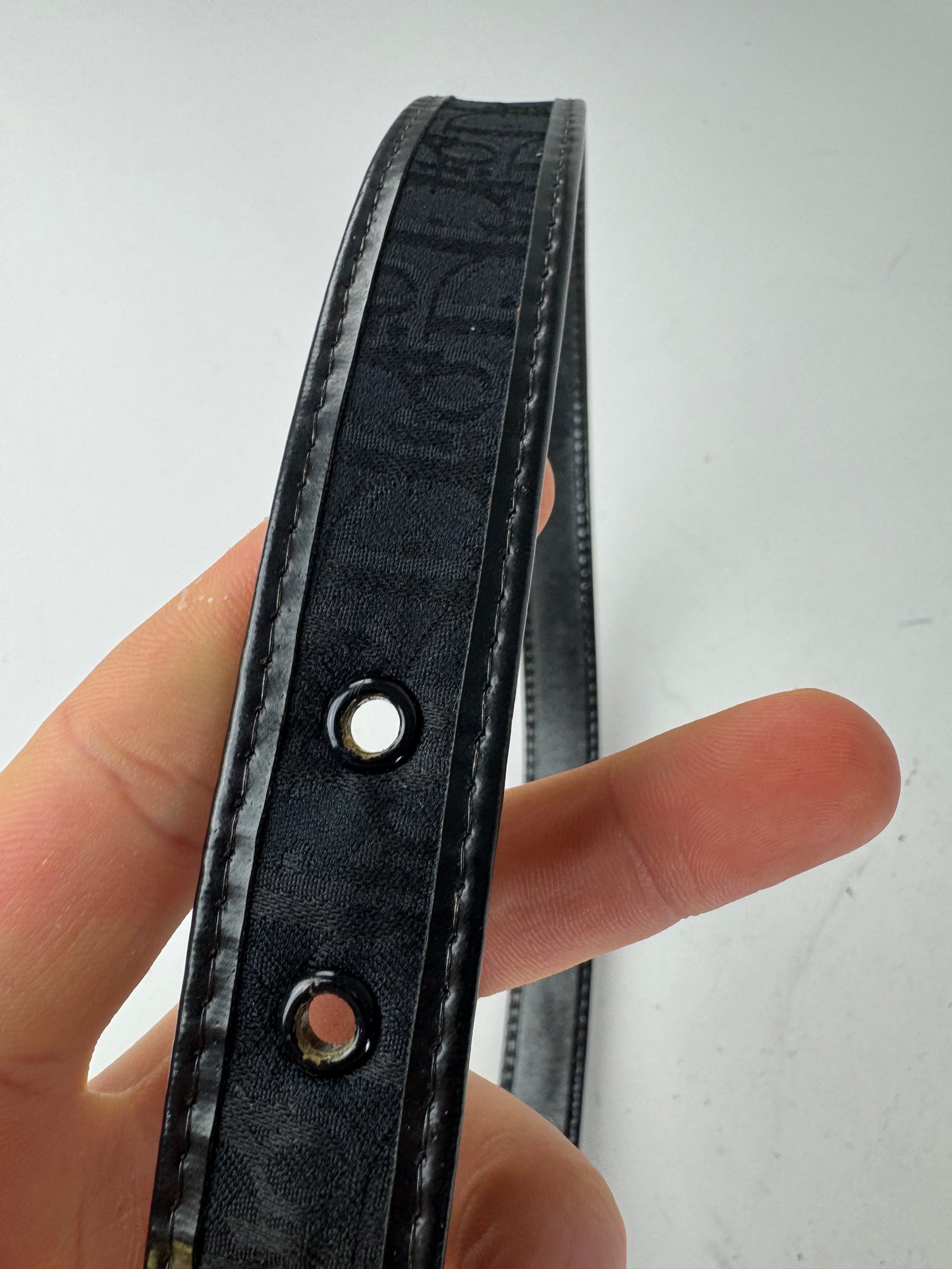 Vintage Dior Monogram Belt Black 