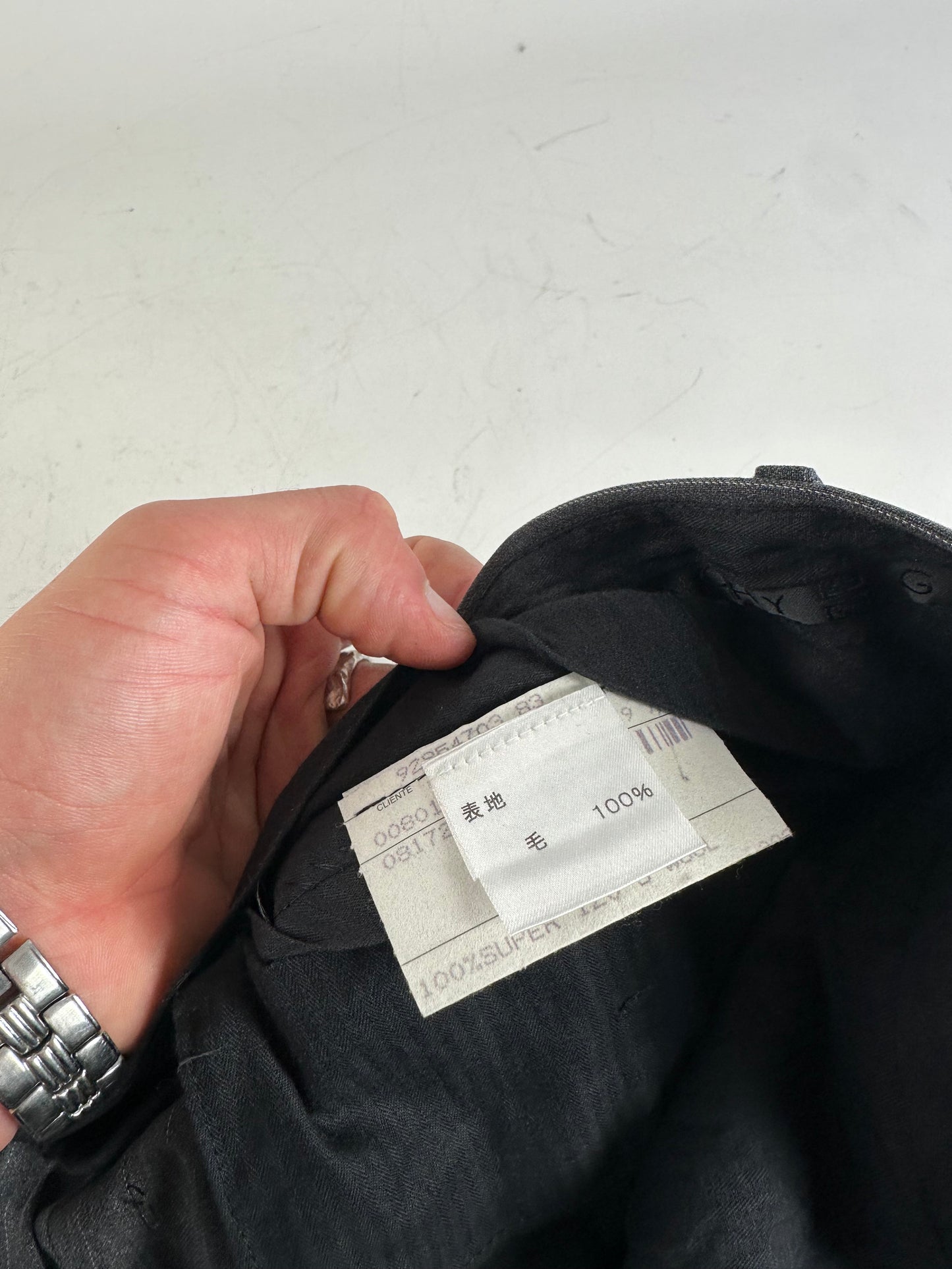 Vintage Mens Givenchy Pinstripe Wool Suit Grey M