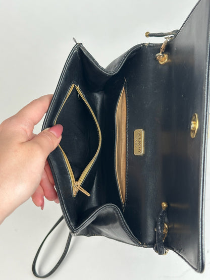 Sac vintage en cuir Givenchy 4G noir