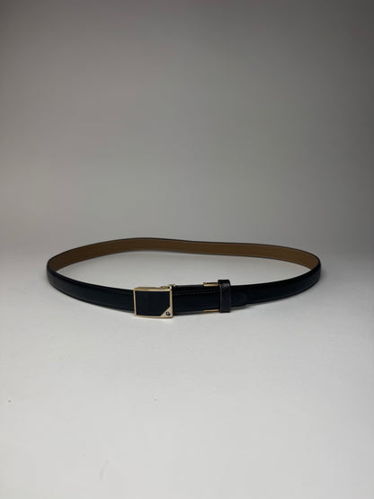 Vintage Dior Leather Belt black snake emblossed