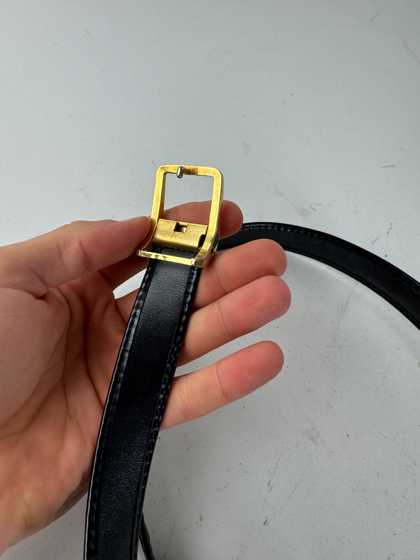 Vintage Dior Monogram Belt Black 