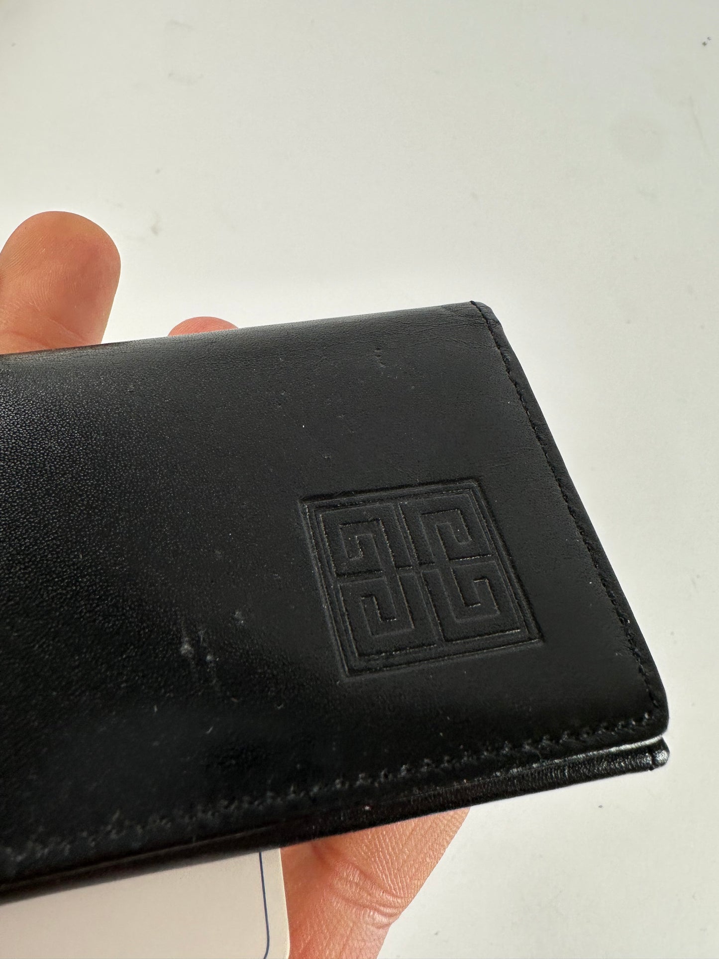Vintage Givenchy 4G Logo Leather Key Holder Black