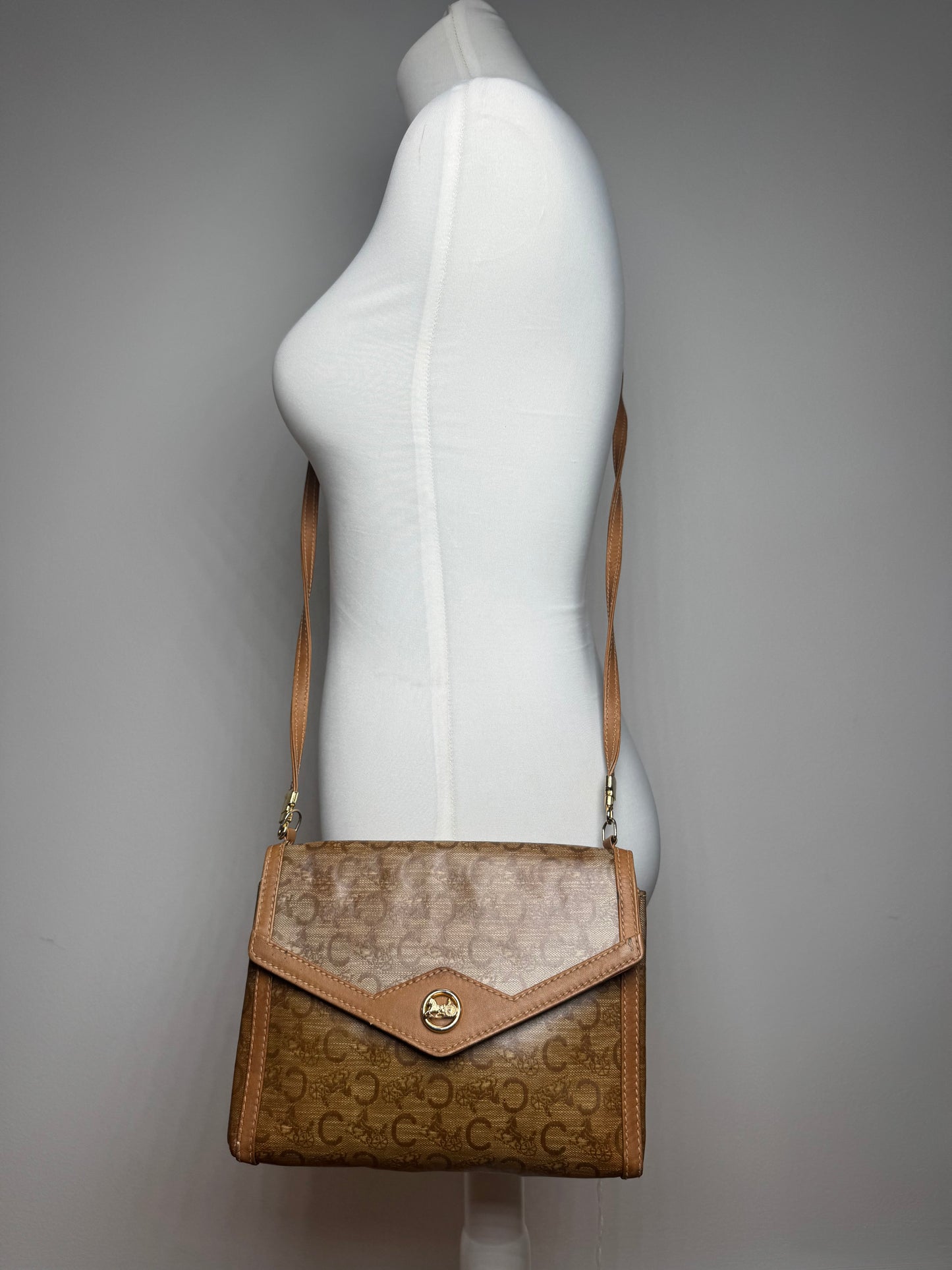 Sac vintage en cuir Celine Paris marron