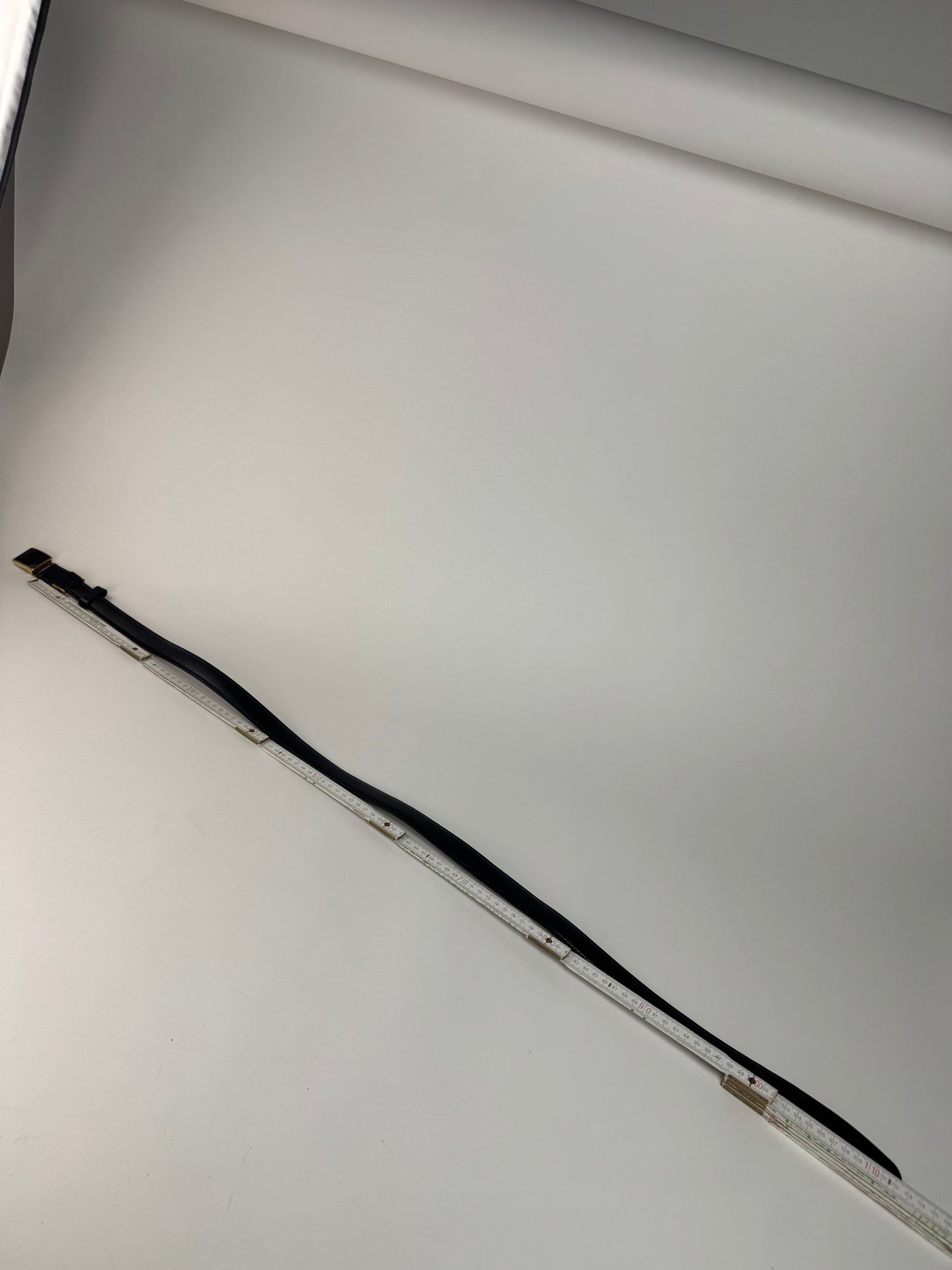 Vintage Dior Leather Belt black snake emblossed